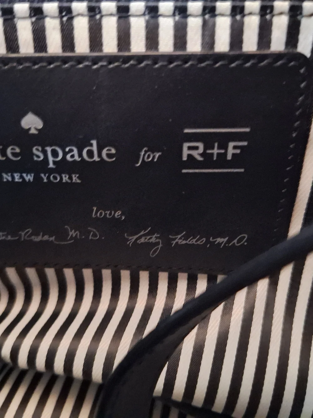 Kate Spade Black Embellished Saffiano Leather Tote